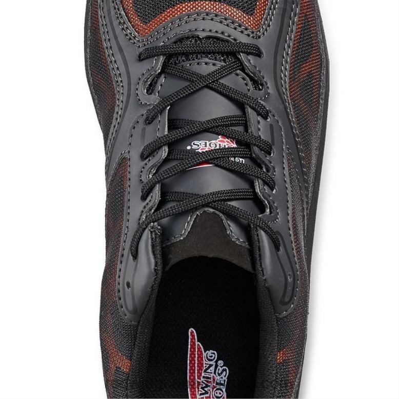 Work - Style 8336 CoolTech Athletics Men's Soft Toe Athletic Work Shoe Z0PL136 Black/Orange Red Wing