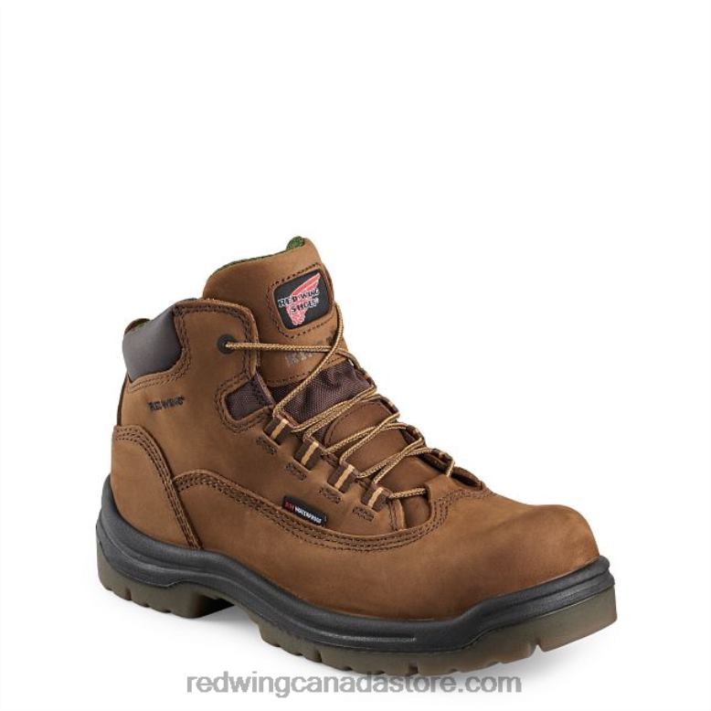 Work - Style 1224 Traction Tred Lite Women's 6-inch Waterproof Soft Toe Boot Z0PL158 Brown Red Wing