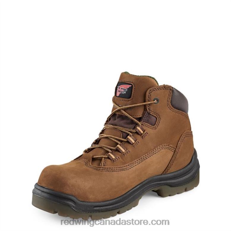 Work - Style 1224 Traction Tred Lite Women's 6-inch Waterproof Soft Toe Boot Z0PL158 Brown Red Wing