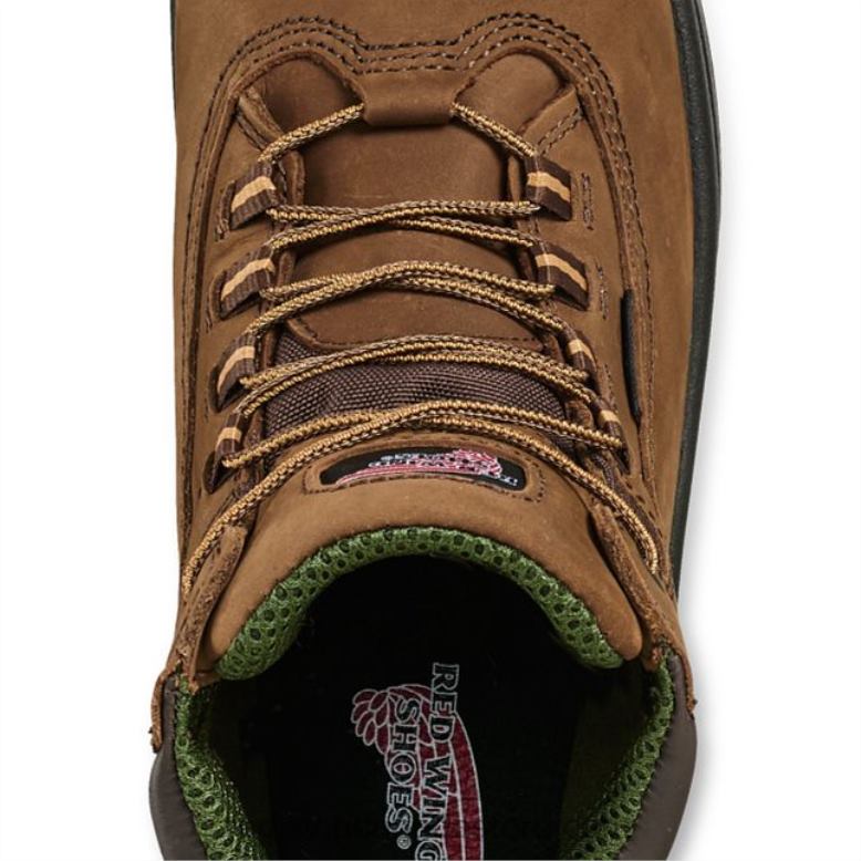 Work - Style 1224 Traction Tred Lite Women's 6-inch Waterproof Soft Toe Boot Z0PL158 Brown Red Wing