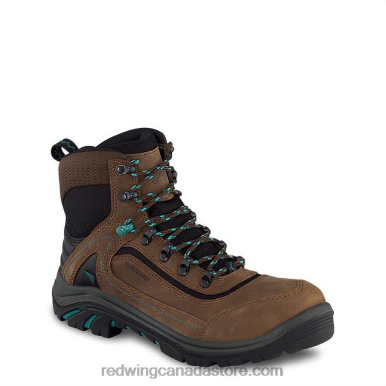 Work - Style 2340 King Toe Women's 5-inch Waterproof Safety Toe Boot Z0PL157 Brown/Turquoise Red Wing