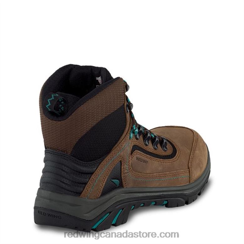 Work - Style 2340 King Toe Women's 5-inch Waterproof Safety Toe Boot Z0PL157 Brown/Turquoise Red Wing