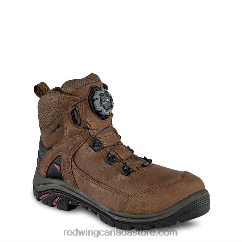 Work - Style 3542 Tradeswoman Women's 6-inch Waterproof CSA Safety Toe Hiker Boot Z0PL152 Brown Red Wing