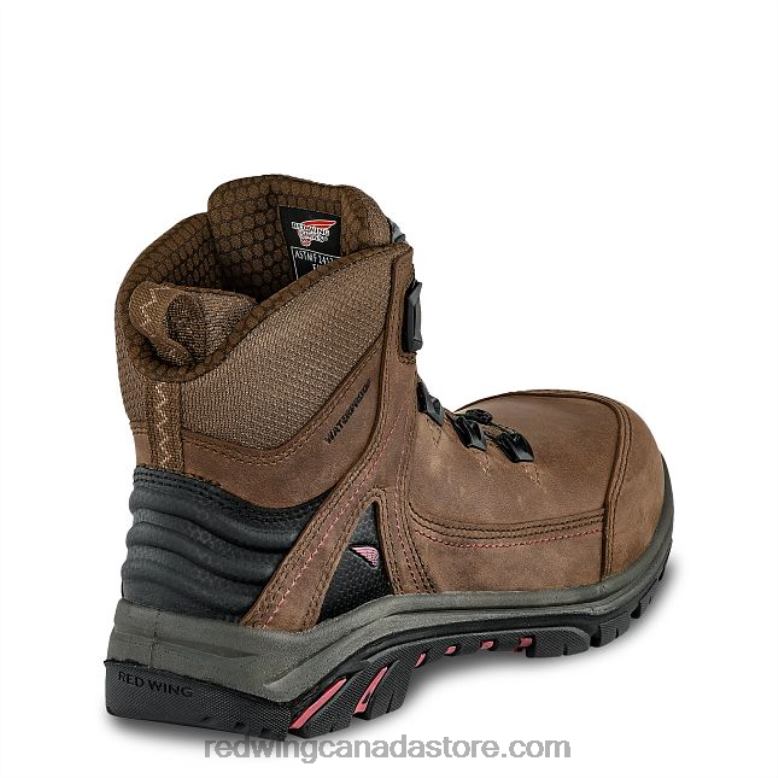 Work - Style 3542 Tradeswoman Women's 6-inch Waterproof CSA Safety Toe Hiker Boot Z0PL152 Brown Red Wing