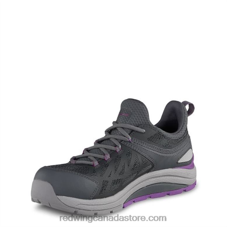 Work - Style 2348 CoolTech Athletics Women's Safety Toe Athletic Work Shoe Z0PL163 Gray/Purple Red Wing